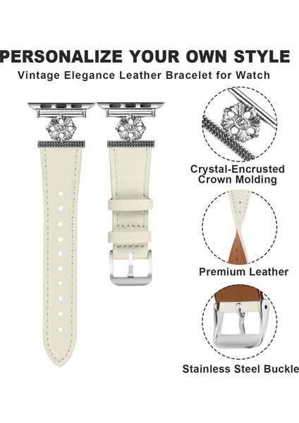 Apple Watch Series 10 46MM/ULTRA 2/ultra 49MM/9 8 7 45MM/SE (2023) Se (2022) Se 6 5 4 44MM/3 2 1 42MM Kayış - Beyaz (Yurt Dışından) fırsatları