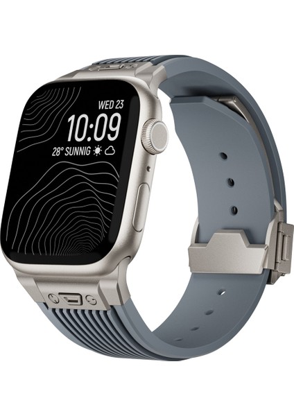 Kalebol Apple Watch 10 46MM/ULTRA 2/ultra 49MM/9 8 7 45MM/SE (2023) Se (2022) Se 6 5 4 44MM/3 2 1 42MM Silikon Saat Kayışı - Gri (Yurt Dışından) indirimleri