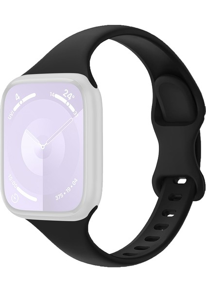 Apple Watch Series 10 42MM/9 8 7 41MM/SE (2023) Se (2022) Se 6 5 4 40MM/3 2 1 38MM Saat Kayışı Silikon Kayış-Siyah (Yurt Dışından)