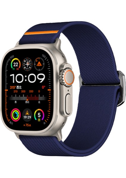 Apple Watch Series 10 46MM/ULTRA 2 Ultra 49MM/9 8 7 45MM/SE (2023) Se (2022) Se 6 5 4 44MM/3 2 1 42MM Için Kalebol Naylon Saat Kayışı - Koyu Mavi (Yurt Dışından) indirimleri