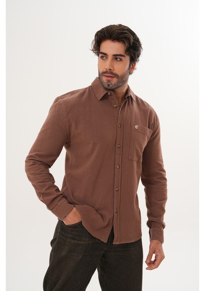 Gömlek %100 Pamuk Yıkamalı Mevsimlik Oversize Erkek Gömlek