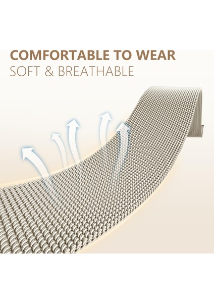 Apple Watch Series 10, 9, 8, 7, Se, 6, 5, 4, 3, 2, 1, 42 Mm, 41 Mm, 40 Mm, 38 mm Metal Kayışlı Bileklik - Starlight Için L Beden Saat Kayışı (Yurt Dışından) modelleri