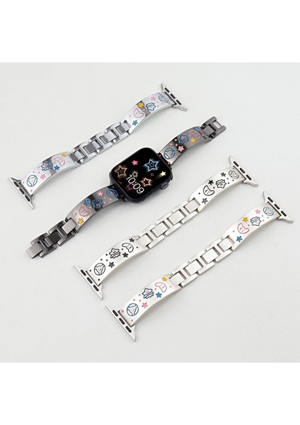 Apple Watch Series 10 46MM/ULTRA 2 Ultra 49MM/9 8 7 45MM/SE (2023) Se (2022) Se 6 5 4 44MM/3 2 1 42MM Metal Saat Kayışı-Starlight (Yurt Dışından) fırsatları