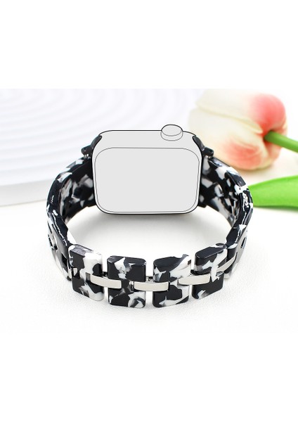 Apple Watch Series 10 46MM/ULTRA 2/ Ultra 49MM/9 8 7 45MM/SE (2023) Se (2022) Se 6 5 4 44MM/3 2 1 42MM Bilezik Saat Bandı-Siyah Için Reçine Kayış (Yurt Dışından) fiyatları