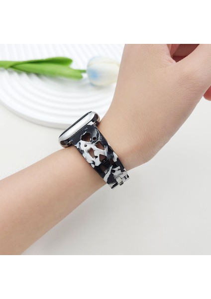 Apple Watch Series 10 46MM/ULTRA 2/ Ultra 49MM/9 8 7 45MM/SE (2023) Se (2022) Se 6 5 4 44MM/3 2 1 42MM Bilezik Saat Bandı-Siyah Için Reçine Kayış (Yurt Dışından) modelleri