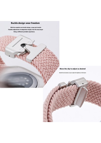 20 mm Evrensel Bileklik Paraşüt Tokalı Naylon Örgülü Akıllı Saat Kayışı - Pembe (Yurt Dışından) modelleri