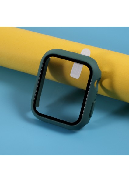 Apple Watch Series 4/5/6 44MM/SE 44MM/SE (2022) 44MM-YEŞIL Için Cam Ekran Koruyucu Filmli Çoklu Renkli Pc Çerçeve Kapağı Kabuğu (Yurt Dışından)
