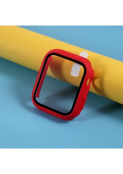 Apple Watch Series 4/5/6/se/se (2022) 40 mm - Kırmızı Için Ekran Filmli Çizilmez Sert Pc Kılıfı (Yurt Dışından)