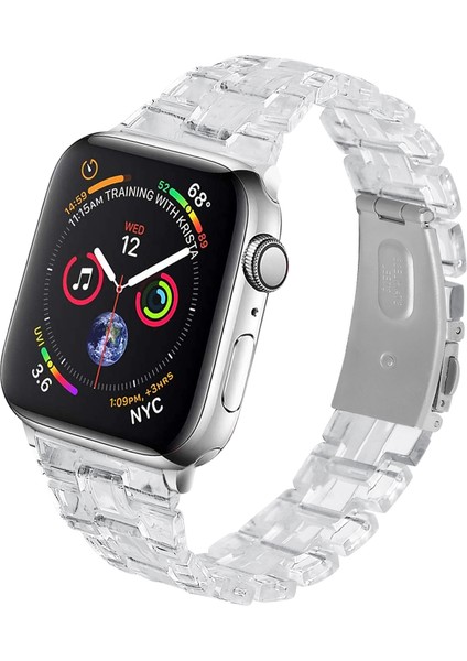 Apple Watch Series 10 46MM/ULTRA 2 Ultra 49MM/9 8 7 45MM/SE (2023) Se (2022) Se 6 5 4 44MM/3 2 1 42MM Için Hafif Renkli Reçine Saat Kayışı Değişimi - Şeffaf (Yurt Dışından) fiyatları
