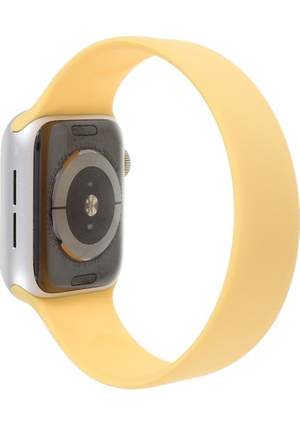 Apple Watch Series 10 46MM/ULTRA 2 Ultra 49MM/9 8 7 45MM/SE (2023) Se (2022) Se 6 5 4 44MM/3 2 1 42MM Için Silikon Akıllı Saat Bandı Bilek Kayışı, Boyut: L-Sarı (Yurt Dışından) fiyatları