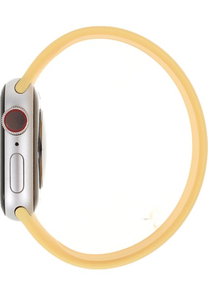 Apple Watch Series 10 46MM/ULTRA 2 Ultra 49MM/9 8 7 45MM/SE (2023) Se (2022) Se 6 5 4 44MM/3 2 1 42MM Için Silikon Akıllı Saat Bandı Bilek Kayışı, Boyut: L-Sarı (Yurt Dışından) modelleri