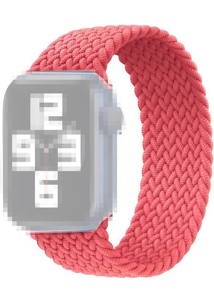 Apple Watch Series 10 42MM/9 8 7 41MM/6 5 4 Se Se (2022) Se (2023) 40MM/3 2 1 38MM Için Elastik Naylon Saat Kayışı Yedek Saat Kayışı 24MM [boyut: L] - Pembe (Yurt Dışından)