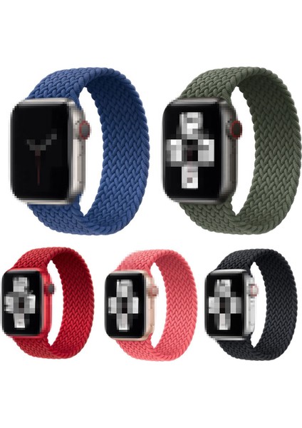 Apple Watch Series 10 42MM/9 8 7 41MM/6 5 4 Se Se (2022) Se (2023) 40MM/3 2 1 38MM Için Elastik Naylon Saat Kayışı Yedek Saat Kayışı 24MM [boyut: L] - Pembe (Yurt Dışından) modelleri
