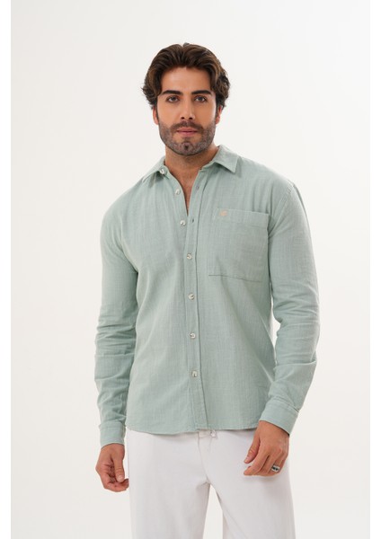 Gömlek %100 Pamuk Yıkamalı Mevsimlik Oversize Erkek Gömlek
