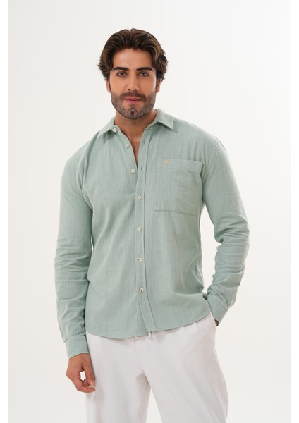 Gömlek %100 Pamuk Yıkamalı Mevsimlik Oversize Erkek Gömlek