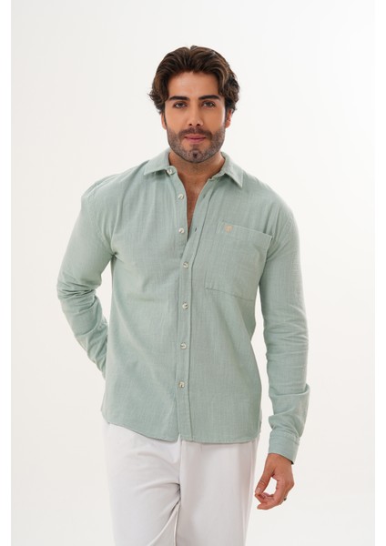 Gömlek %100 Pamuk Yıkamalı Mevsimlik Oversize Erkek Gömlek