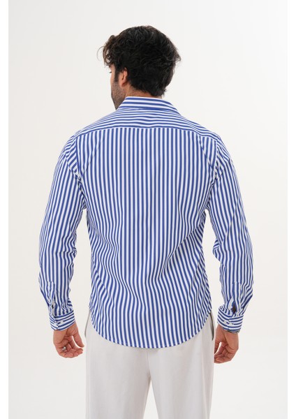 Gömlek Pamuklu Çizgili Regular Erkek Gömlek fırsatları