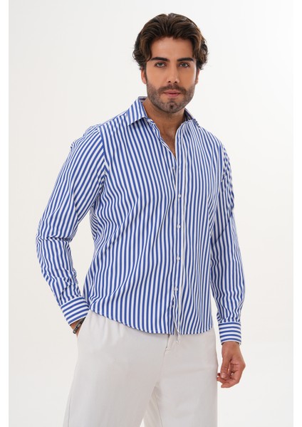 Gömlek Pamuklu Çizgili Regular Erkek Gömlek indirimleri