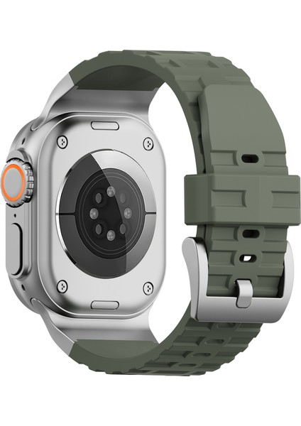 Apple Watch Series 10 46MM/ULTRA 2/ultra 49MM/9 8 7 45MM/SE (2023) Se (2022) Se 6 5 4 44MM/3 2 1 42MM Için Sıvı Silikon Kayış - Orman Yeşili (Yurt Dışından)