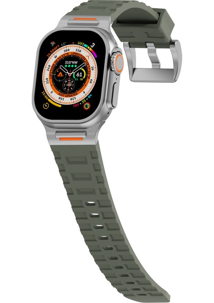 Apple Watch Series 10 46MM/ULTRA 2/ultra 49MM/9 8 7 45MM/SE (2023) Se (2022) Se 6 5 4 44MM/3 2 1 42MM Için Sıvı Silikon Kayış - Orman Yeşili (Yurt Dışından) fırsatları