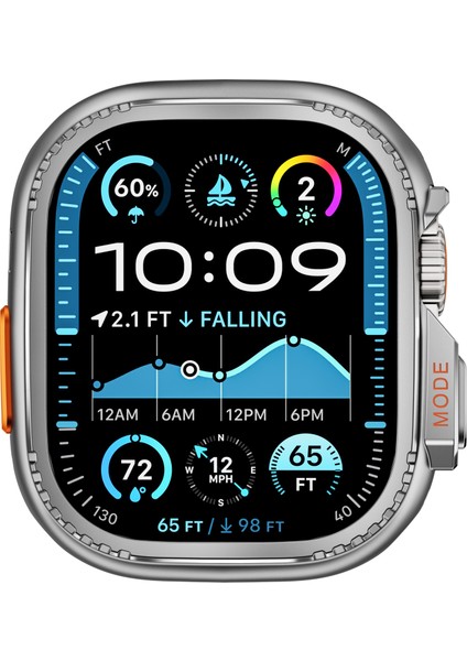 Apple Watch Ultra 2 49 mm Koruyucu Saat Kılıfı Kapağı - Gri Metal Kasa (Yurt Dışından) fiyatları