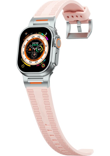 Apple Watch Series 10 46MM/ULTRA 2/ultra 49MM/9 8 7 45MM/SE (2023) Se (2022) Se 6 5 4 44MM/3 2 1 42MM - Retro Gül Rengi Için Spor Sıvı Silikon Kayış (Yurt Dışından) fırsatları