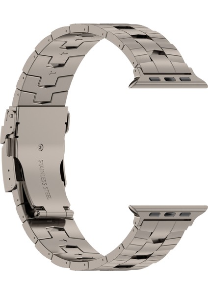 Apple Watch Series 10 42MM/9 8 7 41MM/SE (2023) Se (2022) Se 6 5 4 40MM/3 2 1 38MM Titanyum Alaşımlı Bant Pirinç Sivri Dokulu Bilek Kayışı-Titanyum (Yurt Dışından) indirimleri