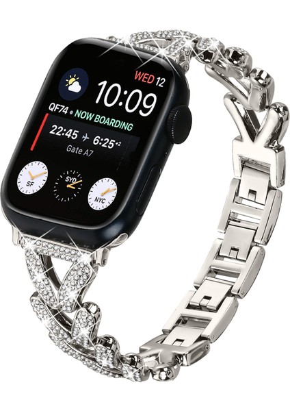 Apple Watch 10 42MM/9 8 7 41MM/SE (2023)/(2022)/(2020) 6 5 4 40MM/3 2 1 38MM Için Çinko Alaşımlı Bükülmüş Saat Kayışı - Starlight (Yurt Dışından) fiyatları