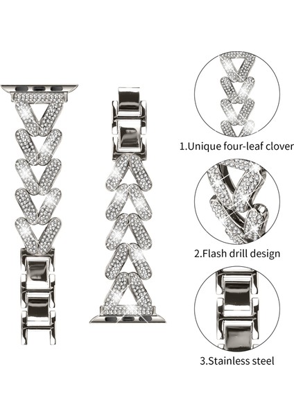 Apple Watch 10 42MM/9 8 7 41MM/SE (2023)/(2022)/(2020) 6 5 4 40MM/3 2 1 38MM Için Çinko Alaşımlı Bükülmüş Saat Kayışı - Starlight (Yurt Dışından) modelleri