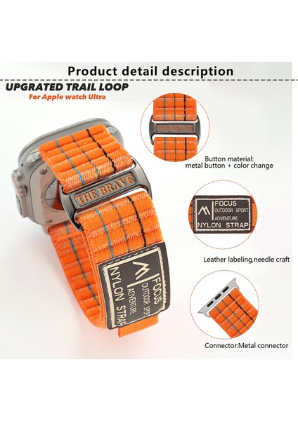 Apple Watch Series 10 42MM/9 8 7 41MM/SE (2023) Se (2022) Se 6 5 4 40MM/3 2 1 38MM Için Kalebol Naylon Spor Kordon - Koyu Mavi (Yurt Dışından) fiyatları