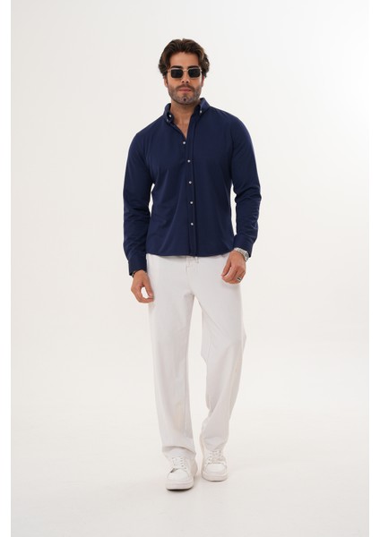 Gömlek Örme Petek Kumaş Mevsimlik Likralı Regular Erkek Gömlek fiyatları