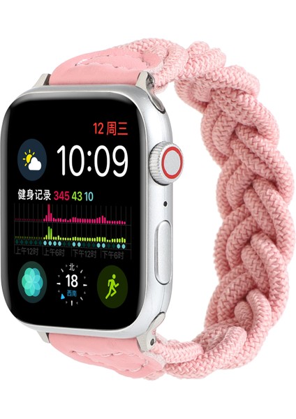 Apple Watch Series 10 46MM/ULTRA 2 Ultra 49MM/9 8 7 45MM/SE (2023) Se (2022) Se 6 5 4 44MM/3 2 1 42MM Için Elastik Dokuma Tasarım Saat Kayışı Yedek Saat Kayışı - Pembe (Yurt Dışından) fiyatları