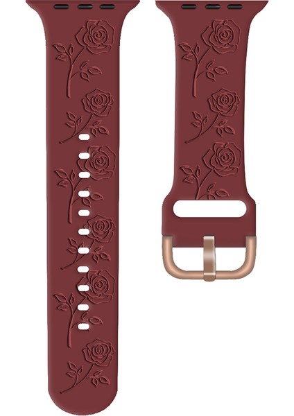 Apple Watch 10 46MM/ULTRA 2/ultra 49MM/9 8 7 45MM/SE (2023) Se (2022) Se 6 5 4 44MM/3 2 1 42MM Gül Silikon Bant-Tan Için (Yurt Dışından)