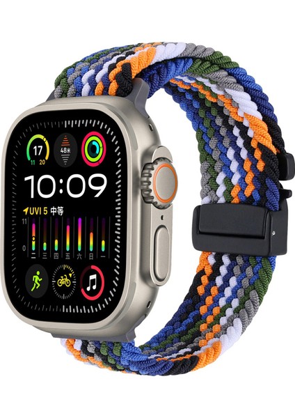 Apple Watch Series 10 Ultra 9 8 7 Se 6 5 4 3 2 1 46MM 49MM 45MM 44MM 42MM Paraşüt Tokalı Naylon Saat Kayışı - Kovboy (Yurt Dışından) fırsatları