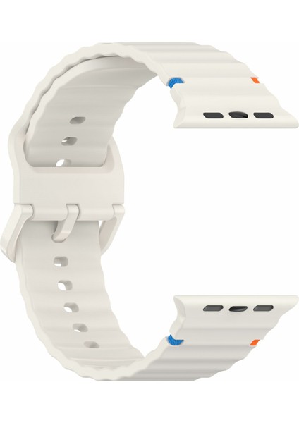 Apple Watch Series 10 46MM/ULTRA 2 Ultra 49MM/SERIES 9 8 7 45MM/SE (2023) Se (2022) Se 6 5 4 44MM/3 2 1 42MM Bant-Starlight Için Silikon Kayış (Yurt Dışından) indirimleri