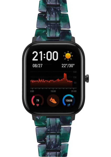 Apple Watch Series 10 46MM/ULTRA 2 Ultra 49MM/9 8 7 45MM/SE (2023) Se (2022) Se 6 5 4 44MM/3 2 1 42MM - Yeşil Karışık Için Hafif Renkli Reçine Saat Kayışı Yedeği (Yurt Dışından) modelleri