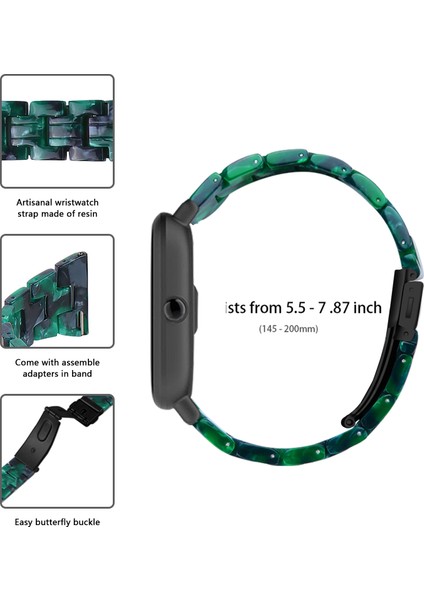 Apple Watch Series 10 46MM/ULTRA 2 Ultra 49MM/9 8 7 45MM/SE (2023) Se (2022) Se 6 5 4 44MM/3 2 1 42MM - Yeşil Karışık Için Hafif Renkli Reçine Saat Kayışı Yedeği (Yurt Dışından) fırsatları