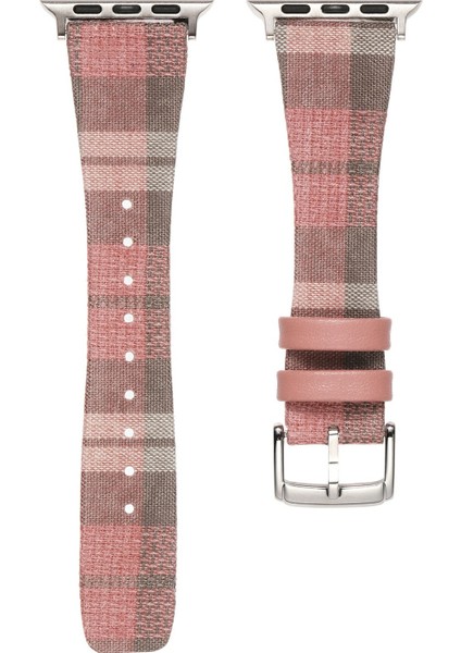 Apple Watch Series 10 46MM/ULTRA 2 Ultra 49MM/SERIES 9 8 7 45MM/SE (2023) Se (2022) Se 6 5 4 44MM/3 2 1 42MM-STIL 4 Için Ekose Yün Kayış (Yurt Dışından)