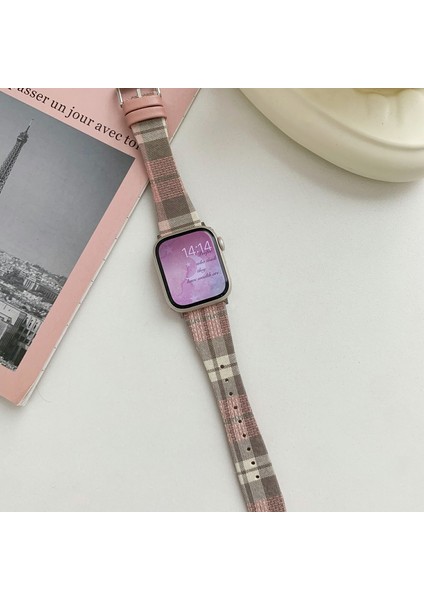 Apple Watch Series 10 46MM/ULTRA 2 Ultra 49MM/SERIES 9 8 7 45MM/SE (2023) Se (2022) Se 6 5 4 44MM/3 2 1 42MM-STIL 4 Için Ekose Yün Kayış (Yurt Dışından) indirimleri