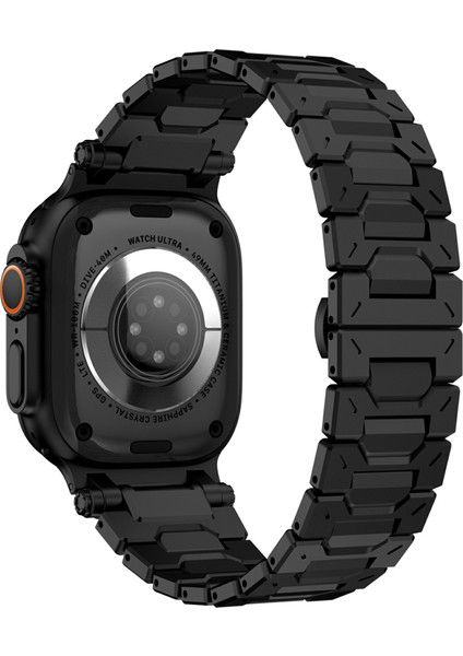 Apple Watch Series 10 46MM/ULTRA 2/ultra 49MM/SERIES 9 8 7 45MM/SE (2023) Se (2022) Se 6 5 4 44MM/3 2 1 42MM Saat Kayışı ve Aletli Siyah (Yurt Dışından)