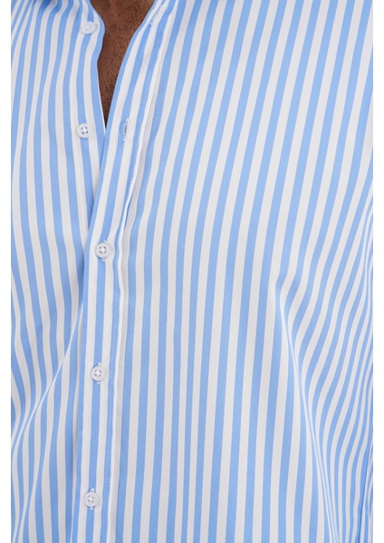Gömlek Pamuklu Çizgili Regular Erkek Gömlek modelleri