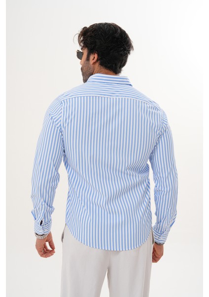 Gömlek Pamuklu Çizgili Regular Erkek Gömlek fırsatları