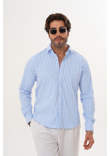 Gömlek Pamuklu Çizgili Regular Erkek Gömlek indirimleri