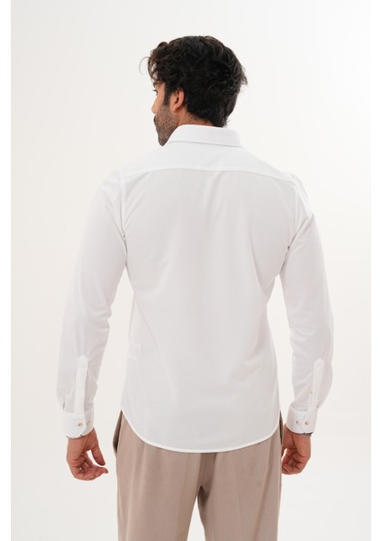 Gömlek Örme Petek Kumaş Mevsimlik Likralı Regular Erkek Gömlek fırsatları