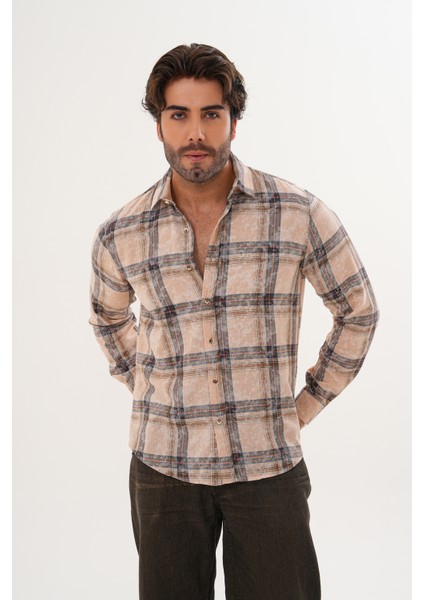 Gömlek Erkek %100 Pamuk Regular Mevsimlik Gömlek