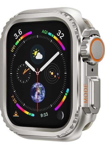 Apple Watch Se (2023)/SE (2022)/SE/6/5/4 44 Mm'den Ultra 49 Mm'ye Transfer Kapağı - Titanyum Metal Kasa (Yurt Dışından)