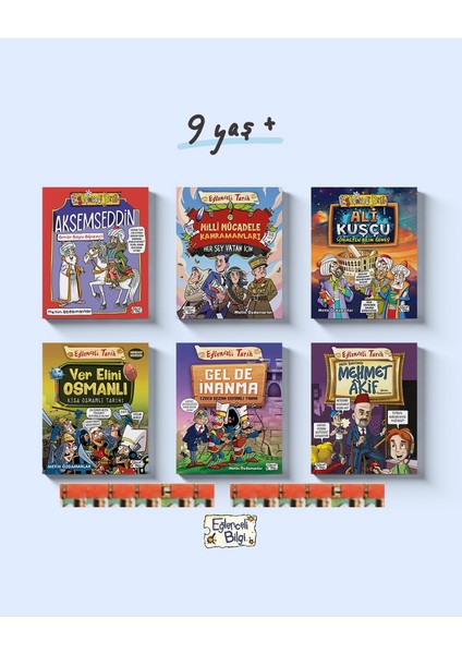 9 Yaş+ Milli Mücadele Kahramanları, Akşemseddin, Ali Kuşçu, Milli Şairimiz Mehmet Akif, Ver Elini Osmanlı - Kısa Osmanlı Tarihi, Gel De Inanma - Ezber Bozan Osmanlı Tarihi