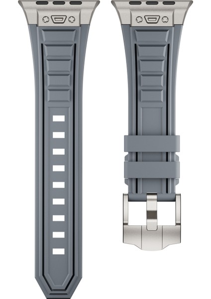 Apple Watch 10 46MM/ULTRA 2/ultra 49MM/9 8 7 45MM/SE (2023) Se (2022) Se 6 5 4 44MM/3 2 1 42MM Ayarlanabilir Kayış Silikon Bant-Titanyum+Gri (Yurt Dışından) indirimleri