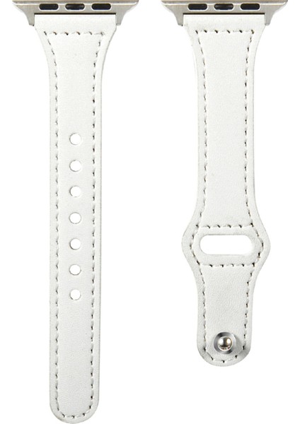 Kalebol Apple Watch 10 46MM/ULTRA 2/ultra 49MM/9 8 7 45MM/SE (2023) Se (2022) Se 6 5 4 44MM/3 2 1 42MM Saat Kayışı, Küçük Toka - Beyaz (Yurt Dışından)