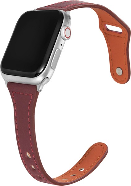Kalebol Apple Watch 10 46MM/ULTRA 2/ultra 49MM/9 8 7 45MM/SE (2023) Se (2022) Se 6 5 4 44MM/3 2 1 42MM Saat Kayışı, Küçük Toka - Şarap Kırmızısı (Yurt Dışından) fiyatları